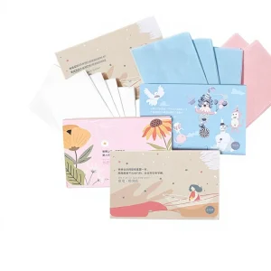 Portable Fragrant Pull out Blue Mesh Layer Linen Textured Oil Absorbing Facial Blotting Papers