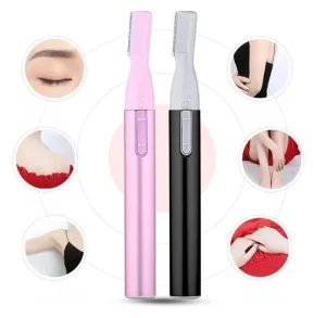 Portable Mini Electric Eyebrow Trimmer for Women Painless Eye Brow Epilator Stainless Steel Blades USB Rechargeable Makeup