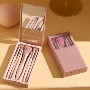 Portable Mini Makeup Brush Set Professional Beauty Tools Synthetic Hair Powder Brushes Set in Storage Box