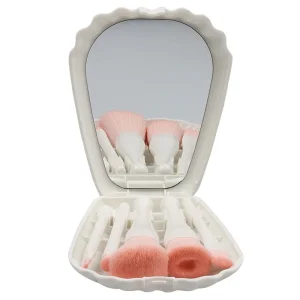 Portable Multifunctional 5 Piece Makeup Brush Set New Shell Mirror Concealer Foundation Compatible Resin Novice Makeup Tool