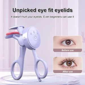 Portable Rechargeable Electric Eyelash Curler with Temperature Control for Long lasting Volume and Precision Eyelash Styling