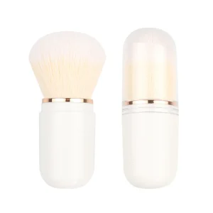 Portable Retractable Single Makeup Brush for Face and Lips Synthetic Hair Beauty Tools for Blending