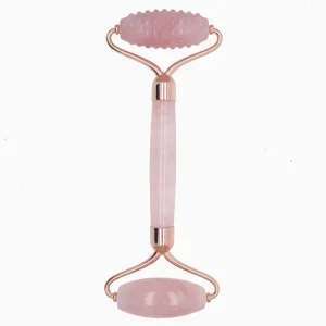 Portable Rose Quartz Facial Jade Roller and Gua Sha Multi Stone Facial Massage Tool
