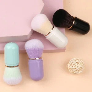 Portable Soft Bristle Beauty Tool Single Makeup Blush Capsule Shape Blush Gift Box for Shaving Brush