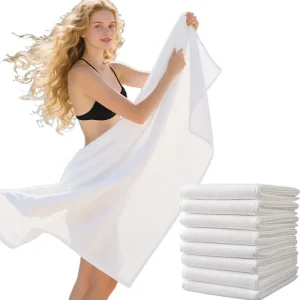 Portable Soft Disposable Bath Towel Nonwoven Facial Hair Beauty Salon Towel for Manicure Spa Pedicure Face Shower