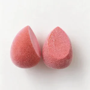 Portable Soft Latex Free Flocked Beauty Egg Makeup Blender Sponge Water Drop Angled Shape Face Makeup Cosmetic Tool