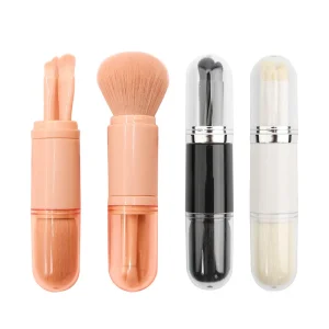 Portable Soft Makeup Brush Double Sided Retractable 4 in 1 Mini Travel Makeup Brush Set