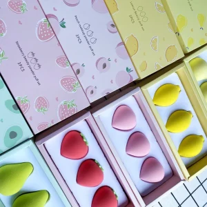 Powder Makeup Sponge Holder Large Teardrop Pink Pointed Makeup Sponge Egg Disposable 24 Wedge Makeup Sponge