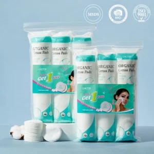 Premium High Quality 3 Layer Cotton Non Woven Round Cosmetic Pads 100 Pack SY430 High Absorbent Soft Facial Skincare