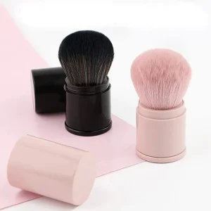Premium Retractable Brush Versatile Portable Makeup Brush Large Loose Powder and Blush Brush with Cap