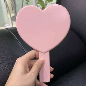 Price Custom Logo Printing Make up Mini Vintage Hand Mirror Heart Shape Hand Mirror