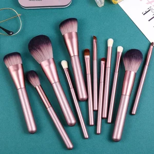 Private Label 12pcs Makeup Brush Set Pink Large Makeup Brushes Set With Packaging