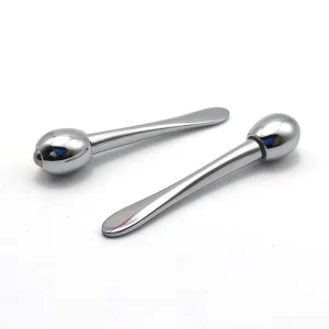 Private Label Beauty Eye Massage Stick Mini 360 Rotating Eye Roller Massager Metal Cosmetic Spatula Spoon YSB20002