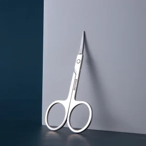 Private Label Beauty Tool Stainless Steel Makeup Eyebrow Grooming Eyebrow Scissors with Sharp Point Head for Makeup A0401