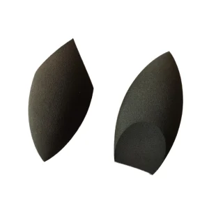 Private Label Black Two Cut Latex free Makeup Beauty Sponge Blender 50% Bigger Wet Custom Logo Foundation Sponge for Makeup