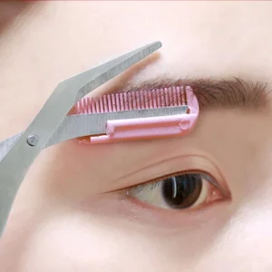 Private Label Brow Hair Grooming Shaping Shaver Hair Remover Makeup Tools Eyebrow Scissor