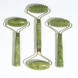 Private Label Custom Logo Guasha Stone Jade Roller for Face Beauty Boards Gua Sha Jade Roller