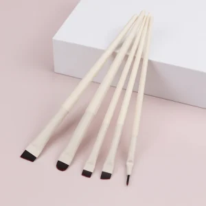 Private Label Eyeliner Makeup Brush Set Ultra Thin Flat Head Angled Single Makeup Brush for Eyebrow Eye Liner Eyelash Lifting