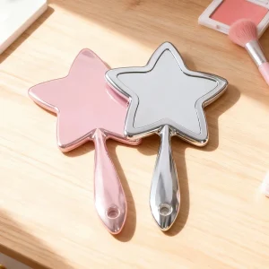 Private Label Five pointed Star Mirror Portable Handheld Makeup Plastic Mirror