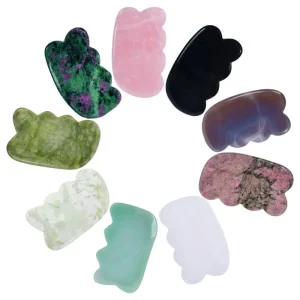 Private Label Jade Guasha Stone Facial Massager Queen size Body Healthcare Scraping Board Face Lifting Anti aging Gua Sha Tool