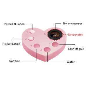 Private Label Lash Lift Pallet Reusable Silicone Brow Lamination & Eyelash Lift Palette Professional Makeup Tool