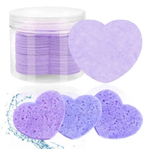 Private Label Natural Cellulose Compressed Sponge Puff Bulk Makeup Disposable Wood Pulp Cotton Facial Cleansing Puff