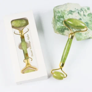 Private Label Natural Nephrite Custom Facial Xiuyan Green Jade Roller