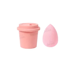 Private Label Powder Puff Blending Blender Makeup Sponge With Coffee Cup Holder Makeup Sponge Packaging Box