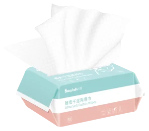 Private Label Soft Cotton Tissues Disposable Face Towel for Sensitive Skin Feminine Use for Cleaning