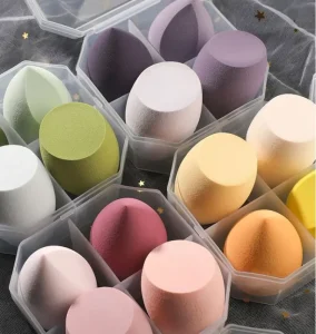 Private Label Sponge Latex Free Soft Custom Logo Beauty Black Blender Makeup Sponges Egg With Package