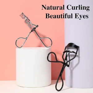 Private Label Stainless Steel Black Eyelash Curler Seamless Curl Portable Makeup Tool Lash Curling Applicator Model