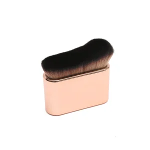 Private Label Vegan Luxury Cosmetic Brushes Durable Portable Shinny Gold Body Foundation Single Makeup Brush