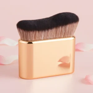 Private Label Vegan Luxury Cosmetic Brushes Durable Portable Shinny Gold Body Foundation Single Makeup Brush