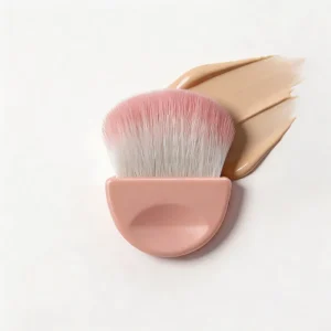 Private Logo Single Foundation Brush Makeup Premium Mini Flat Soft Synthetic Hair Vegan Brush Factory