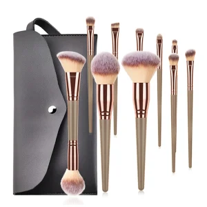 Professional 10 Brown Multi functional Makeup Brush Set Double Head Powder Blush Makeup Brush Set
