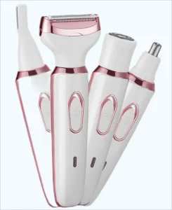 Professional 4 in 1 Women’s Electric Tweezer Rechargeable Bikini Trimmer 3D Floating Foil Stainless Steel Household Hair Remover