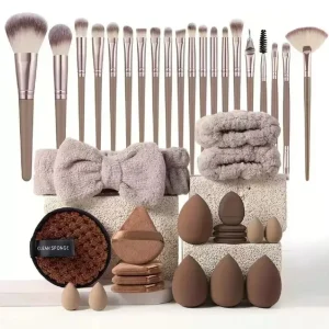 Professional 40 Pieces Beauty Makeup Brush Set and Tool Large Combination Face Cleaning and Cosmetics Beauty Tools for Travel