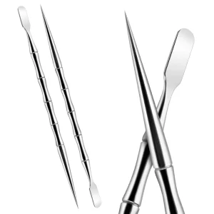 Professional 410 Stainless Steel Blackhead Tweezers Acne Treatment Needles Nose Pore Cleaning Blackhead Remover Tools (DI GUANG