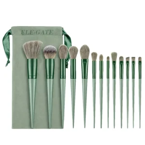 Professional 7 Piece Makeup Brush Set Soft Synthetic Bristles Face & Eye Kit with Fan Brush Eyebrow Pencil for Daily Makeup
