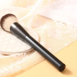 Professional Angular Blush Resin Handle Makeup Brush for Face Concealer and Loose Powder Application Black Big Single