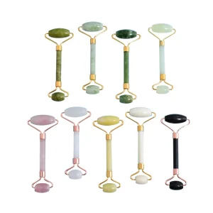 Professional Anti Cellulite Jade Roller Green Jade Roller Facial Face Jade Roller With Box for Face