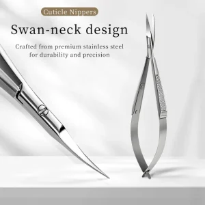 Professional Beauty Eyebrow Scissors Curved Eco friendly Russian Style Swallow Tail Stainless Steel Manicure Tool for Nail Salon