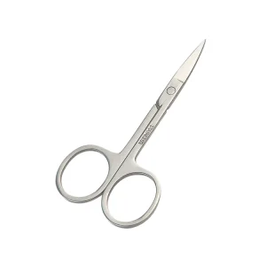 Professional Beauty Scissors Plastic Handle Eyelash Cutter Eyebrow Trimmer Curved Beard Mustache Scissor Sharp for Nail Makeup