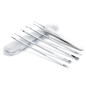Professional Blemish Pimple Extractor Tool Skin Care Comedone 5 Pcs Blackhead Remover Needle Acne Needle Beauty Kit