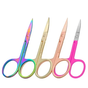 Professional Colorful Small Manicure Scissors Stainless Steel Eyebrow Scissors Salon Makeup Tools Cuticle Scissors