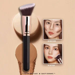 Professional Customized Private Logo Makeup Brushes Synthetic Hair Single Brushes for Face Wood Handle for Blending