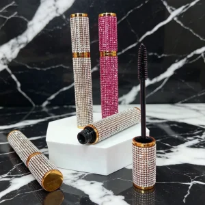 Professional Diamond Mascara 4D Silk Fiber Eyelash Primer Waterproof Long Lasting Extreme Volume Curling Lash Makeup