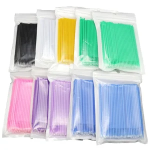 Professional Disposable Extensions Remove Cotton Swab Eyelashes Makeup Tools Colorful Individual Eyelash Brush