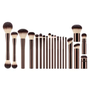 Professional Double Head Luxury Makeup Brush Set Custom Logo Matte Kabuki Powder Foundation Brushes Personalised Makeup Brush