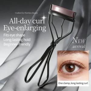 Professional Eyelash Curler Long Lasting Natural Curl Carbon Steel Beginner Friendly for All Eye Shapes Makeup Tool for Women